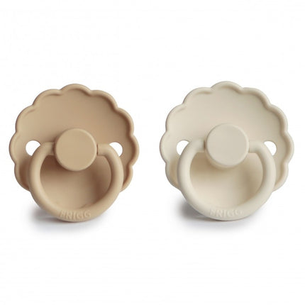 Frigg Speen Maat 2 Daisy Cream/Croissant Silicone 2-Pack