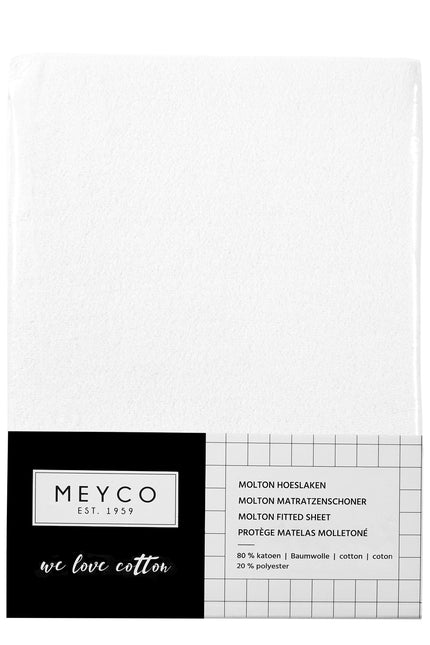 Meyco Hoeslaken Molton Stretch 50X90 Wit