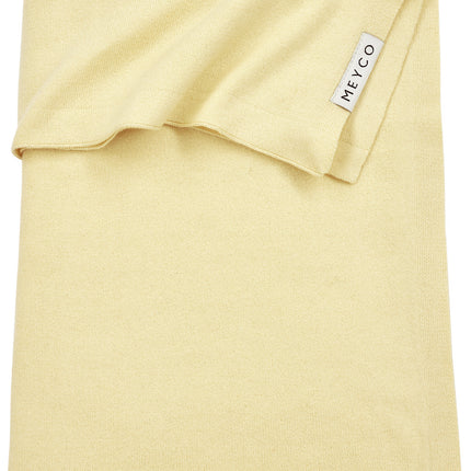 Meyco Ledikantdeken Knit Basic Soft Yellow