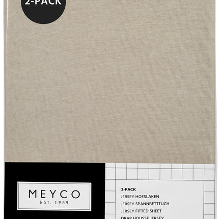 Meyco Hoeslaken Jersey 2St 40X80/90 Sand