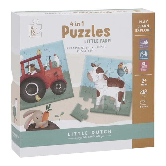 Little Dutch Puzzel 4 In 1 Little Farm