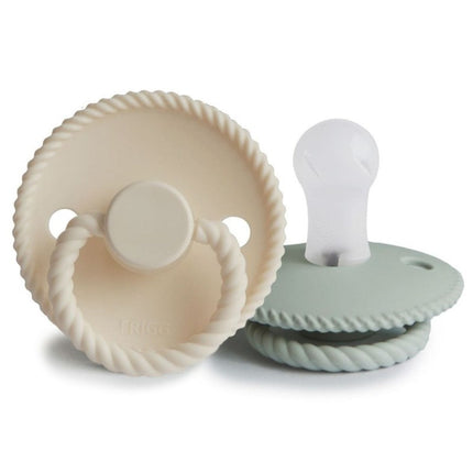 Frigg Speen Maat 1 Rope Cream/Sage Silicone 2-Pack