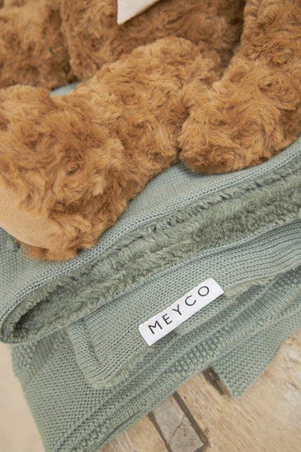 Meyco Ledikantdeken Teddy Mini Knots Forest Green