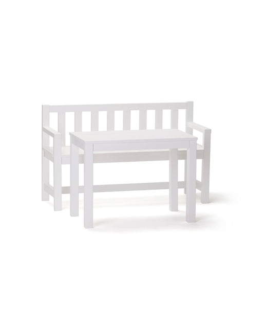 Kid's Concept Kindertafel Set Tuinbank Wit