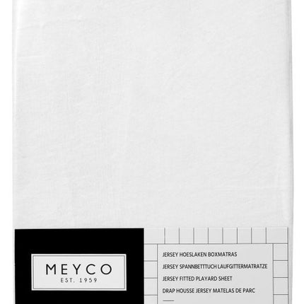 Meyco Hoeslaken Jersy Boxmatras Wit 75x95cm