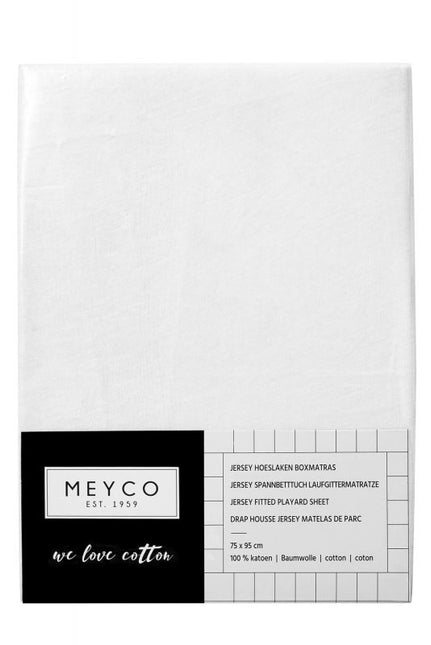 Meyco Hoeslaken Jersy Boxmatras Wit 75x95cm