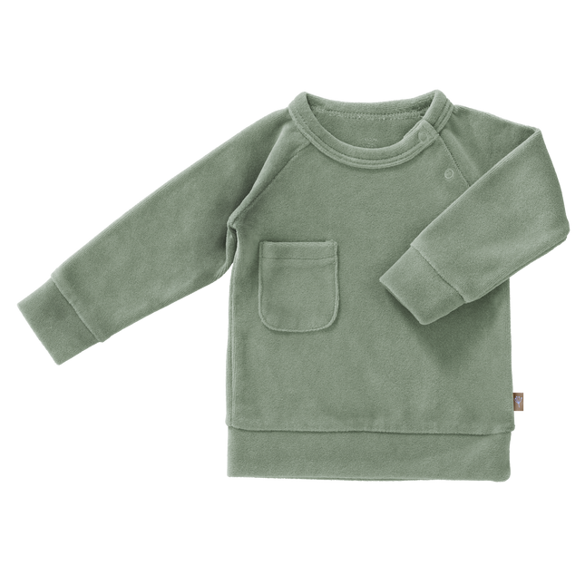 Fresk Baby Sweater Velours Forest Green