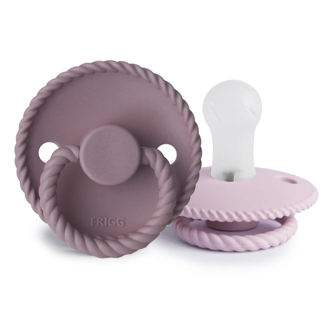 Frigg Speen Maat 1 Rope Tw. Mauve/Soft Lilac Silicone 2-Pack