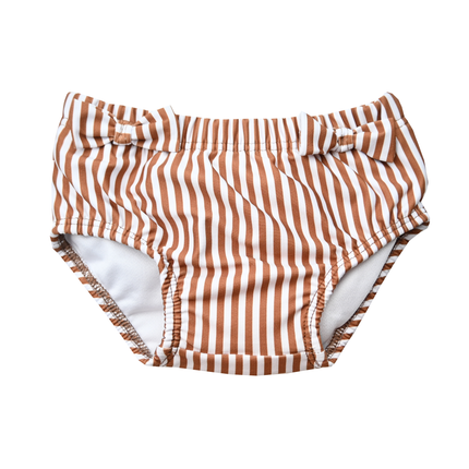 Slipstop Zwembroek Kind Cognac Stripe Meisje