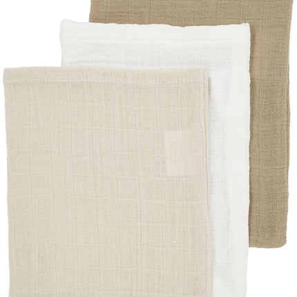 Meyco Washandje 3-Pack Offwhite/Soft Sand/Taupe 20X17cm