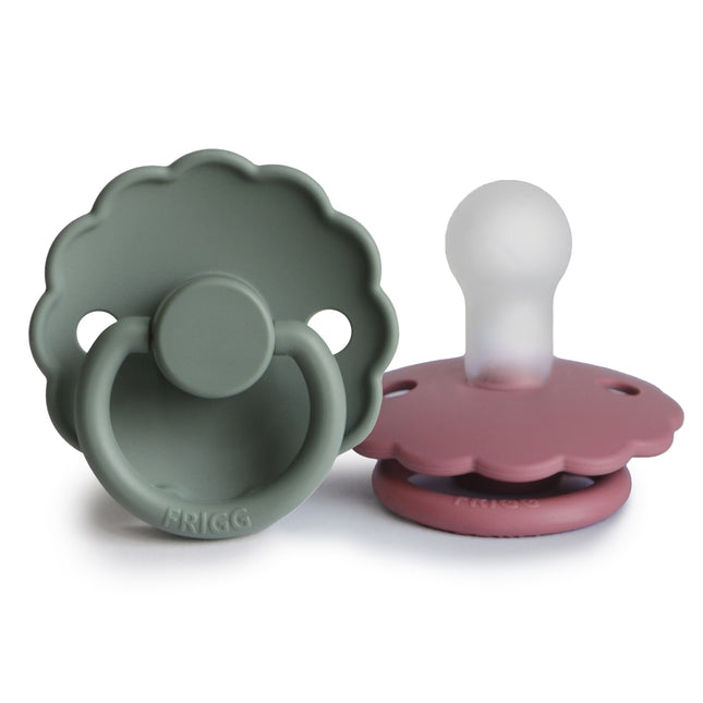 Frigg Speen Maat 2 Daisy Dusty Rose/Lily Pad Silicone 2-Pack