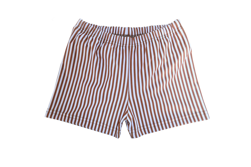 Slipstop Zwembroek Kind Cognac Stripe