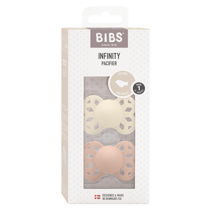 BIBS Speen Maat 1 Silicone Anatomical Ivory/Blush 2st