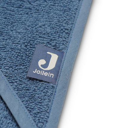 Jollein Badcape Baby Badstof Jeans Blue 75x75cm