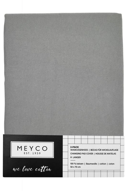 Meyco Aankleedkussenhoes Basic Jersey Grijs 2st