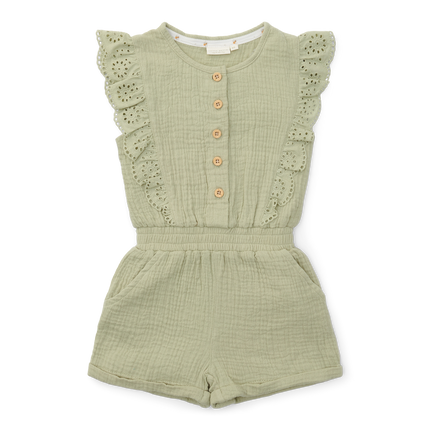 Little Dutch Baby Jumpsuit Mousseline Grass Green