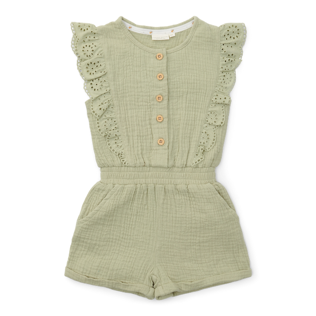 Little Dutch Baby Jumpsuit Mousseline Grass Green