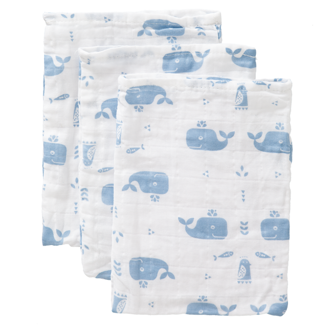 Fresk Washandje Whale Fog 3st