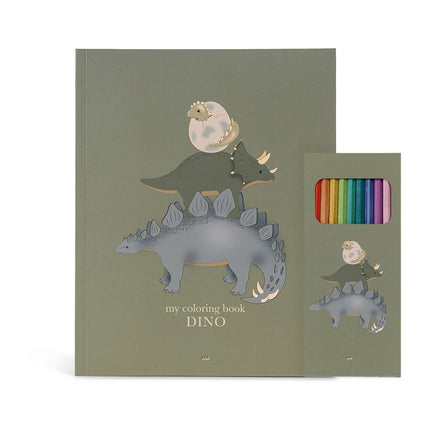 Konges Slojd Kleurboek met Potloodjes Dino