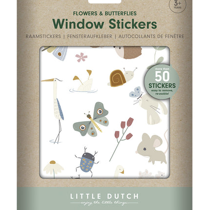 Little Dutch Raamstickers Flowers & Butterflies 5 Delig