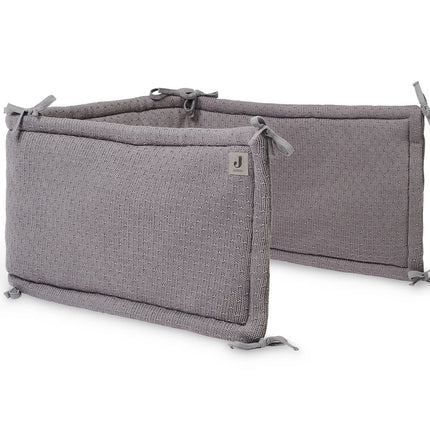 Jollein Bedomrander Bliss Knit Storm Grey 35x180cm