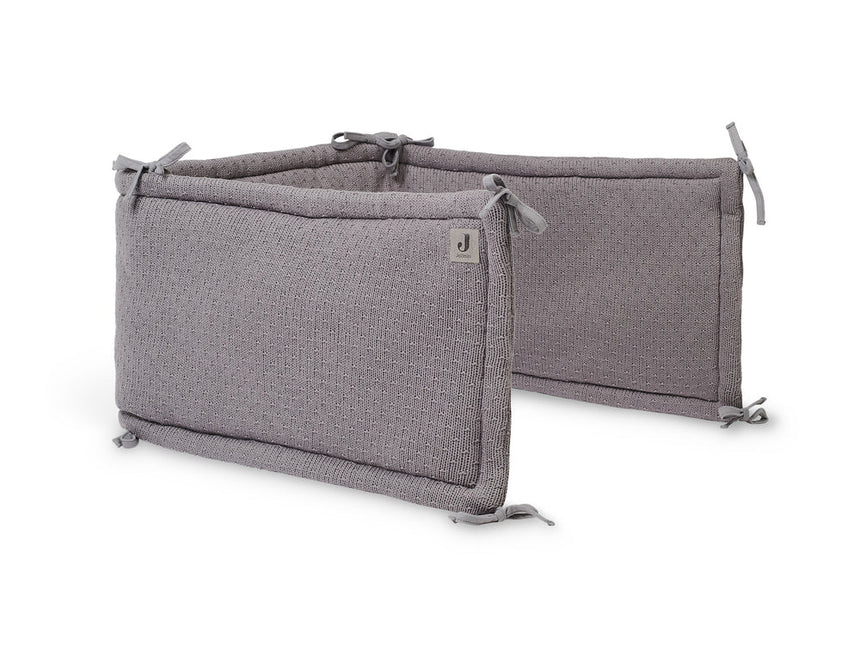 Jollein Bedomrander Bliss Knit Storm Grey 35x180cm