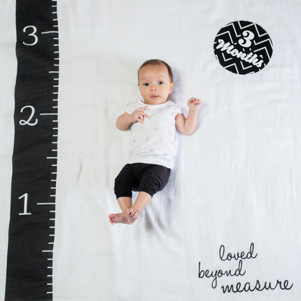 Lulujo Baby's First Year swaddle & cards set 100% katoen Loved beyond measure