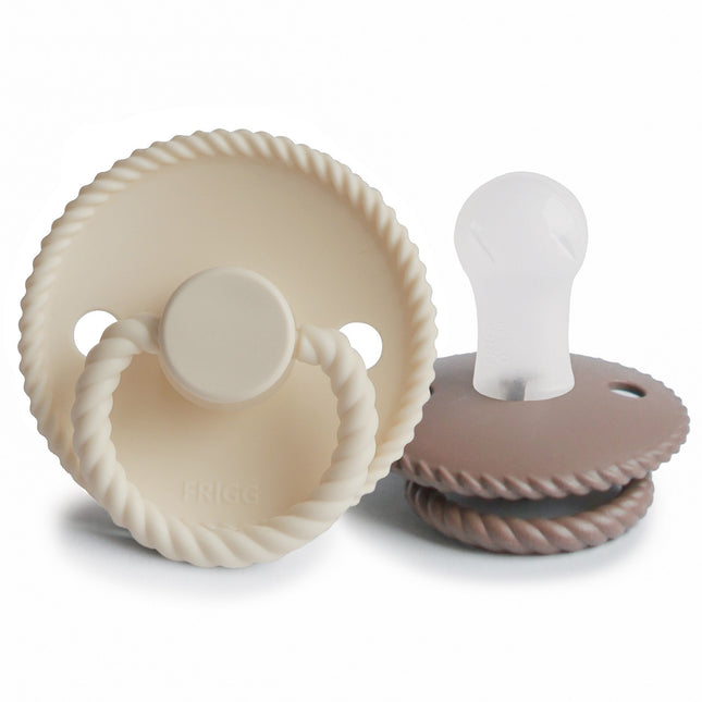 Frigg Speen Maat 2 Rope Cream/Sepia Silicone 2-Pack