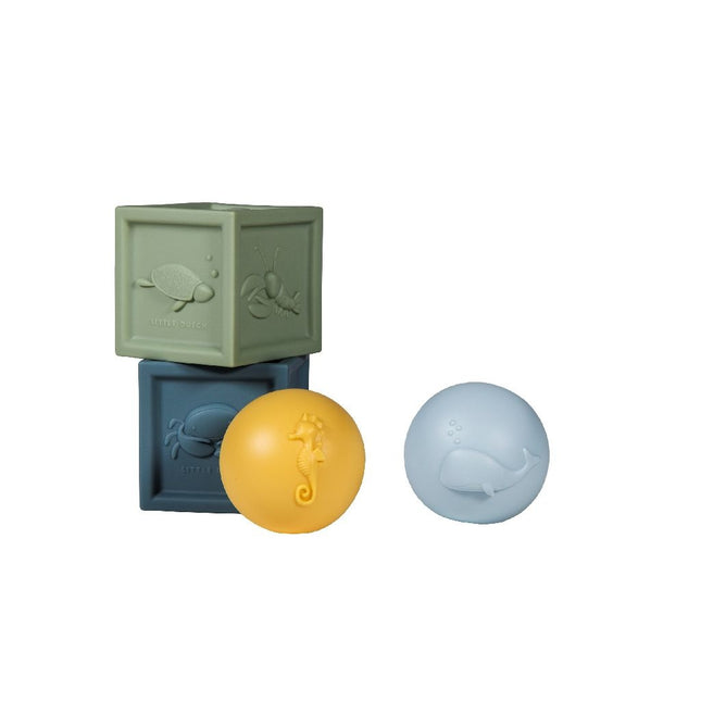 Little Dutch Stapeltoren Ocean Blokken en Ballen Set 4 Delig