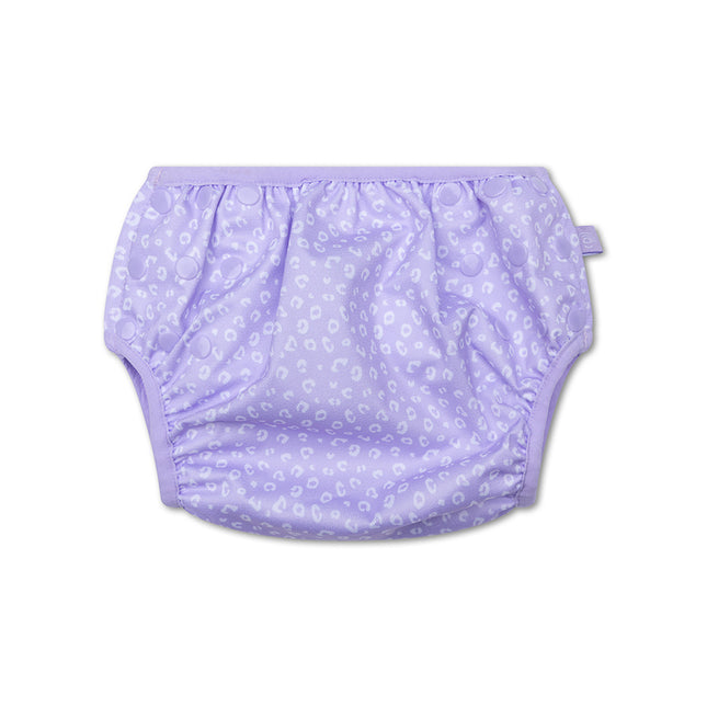 Swim Essentials Couche de bain lavable Lilac Leopard Taille ajustable