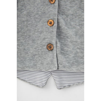 Bamboom Baby Vestje Met Capuchon Velvet Grijs Mele