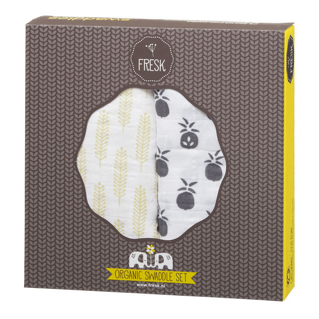 Fresk Hydrofiele Doek Pineapple 120x120cm 2st