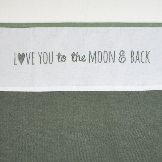 Meyco Ledikantlaken Love You To The Moon & Back Forest Green