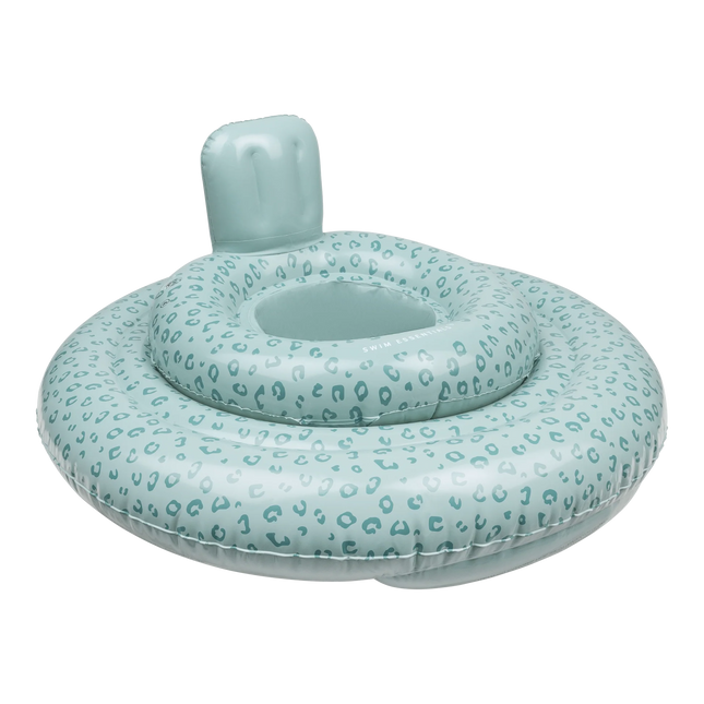Swim Essentials Siège de bain pour bébé imprimé léopard vert 0-1 an (0-11 kg)
