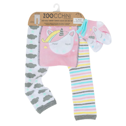 Zoocchini Baby Legging Allie The Alicorn Inclusief Sokjes 12/18mnd