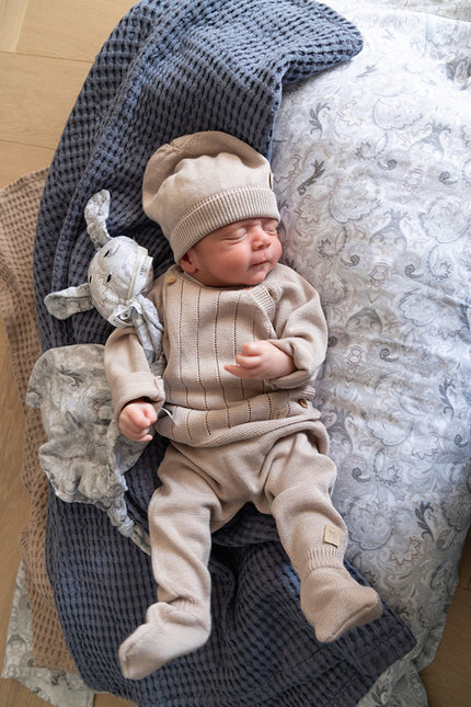 Bamboom Baby Broekje Met Voetjes Knitted Camel