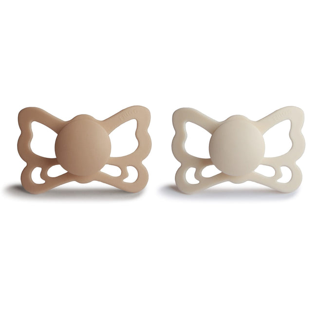 Frigg Speen Maat 2 Butterfly Silky Satin/Cream Silicone 2-Pack