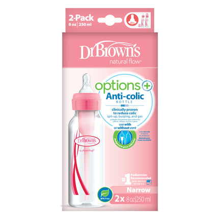 Dr. Brown's Options+bouteille standard 250ml duopack rose