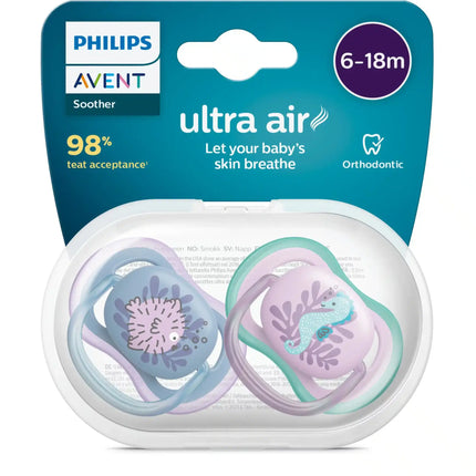 Philips Avent Fopspeen +6 Maanden Air Zeepaard/Vis