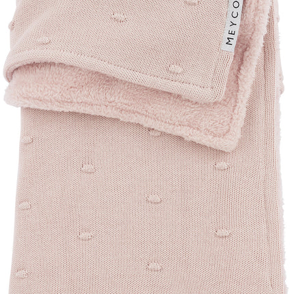 Meyco Ledikantdeken Teddy Mini Knots Soft Pink