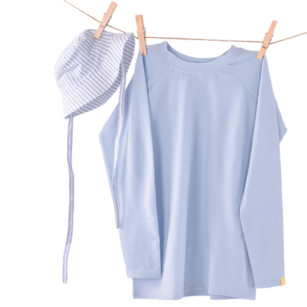 Swim Essentials Zonnehoedje Baby Strepen Lichtblauw