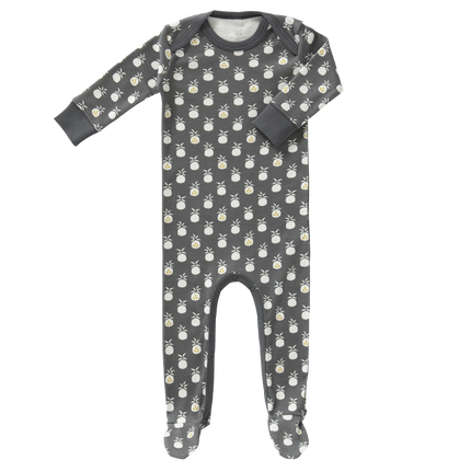 Fresk Baby Pyjama Met Voet Pineapple Antraciet