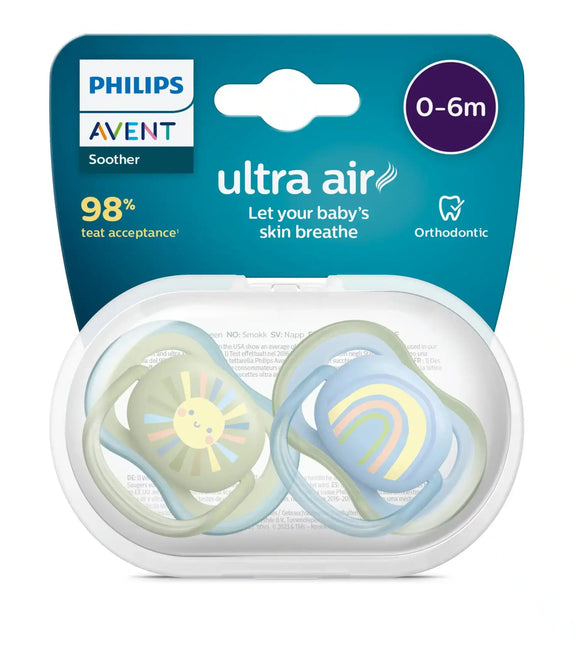 Philips Avent Fopspeen +0 Maanden Air Zon Regenboog Mix