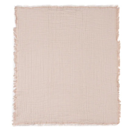 Jollein Ledikantdeken Fringe Moonstone/Ivory 120X120cm