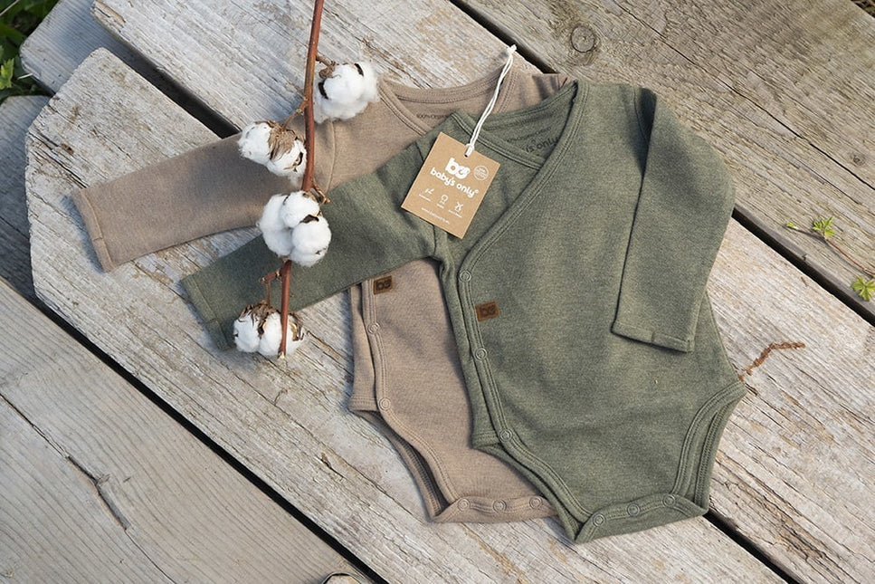 Baby's Only Romper Lange Mouw Melange Khaki