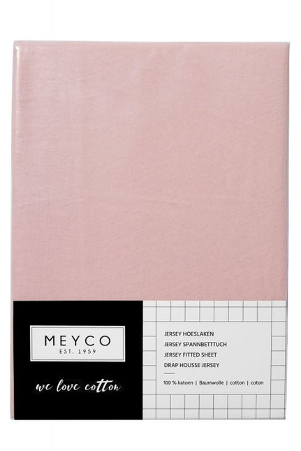 Meyco Hoeslaken Jersey Oudroze 60x120cm