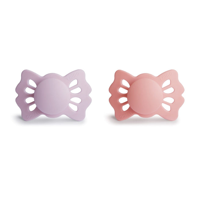 Frigg Speen Maat 1 Lucky Soft Lilac/Pretty Peach Silicone 2-Pack