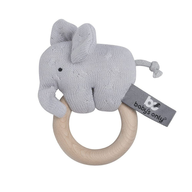 Baby's Only Rammelaar Hout Olifant Zilver/Grijs