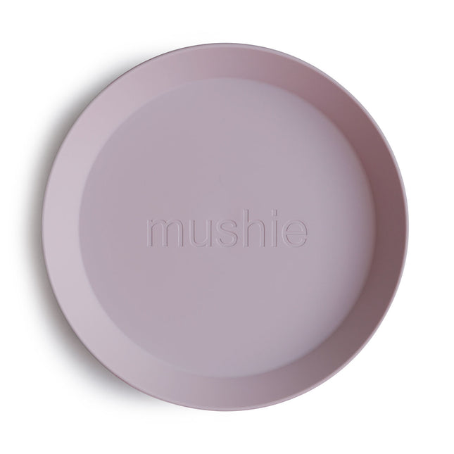 Mushie Baby Bordje Rond Soft Lilac 2st