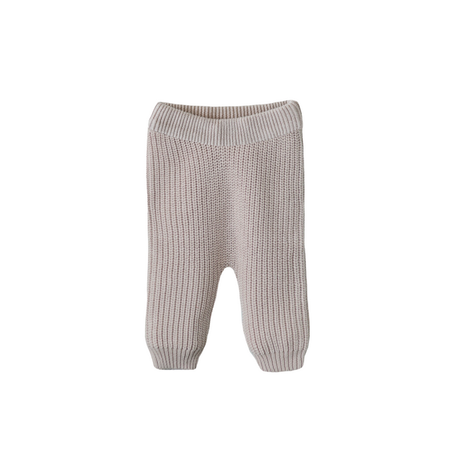 Mushie Baby Broekje Chunky Knit Beige